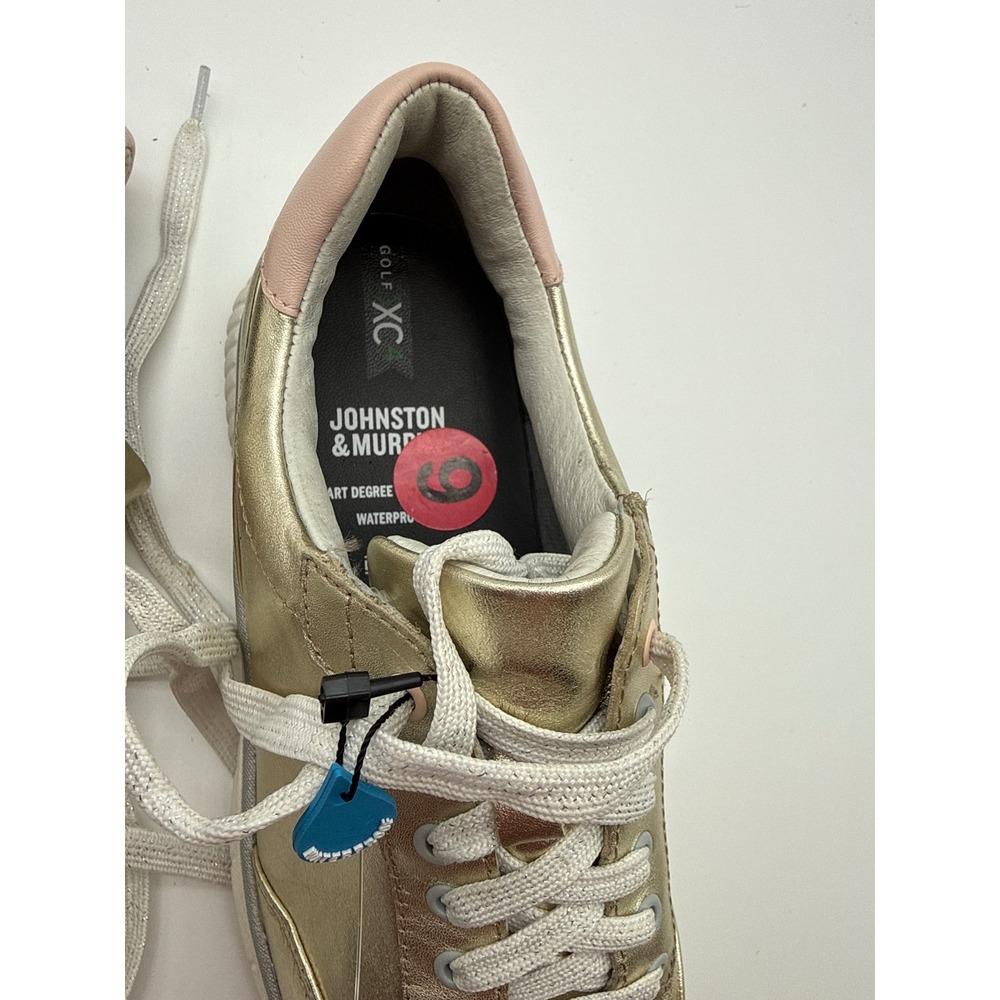 Johnston & Murphy XC4 Shoes Womens 6 golf Gold Metallic Waterproof Sneakers NWT - Picture 6 of 11